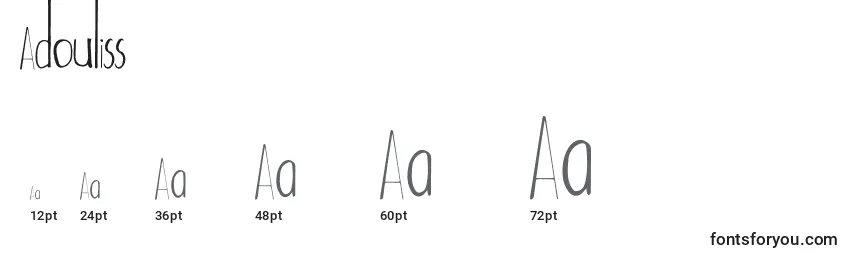Adouliss Font Sizes