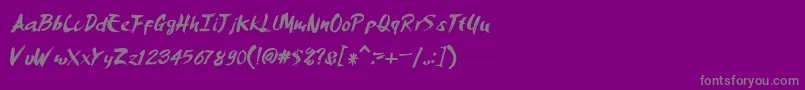 Amerybrush-Schriftart – Graue Schriften auf violettem Hintergrund