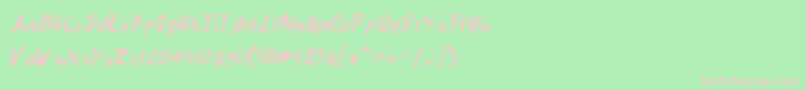 Amerybrush Font – Pink Fonts on Green Background