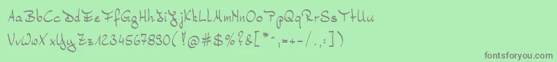 Bernd Font – Gray Fonts on Green Background