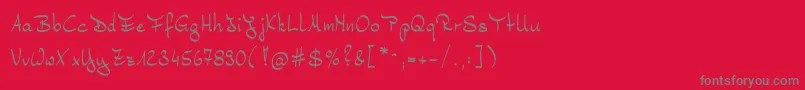 Bernd Font – Gray Fonts on Red Background