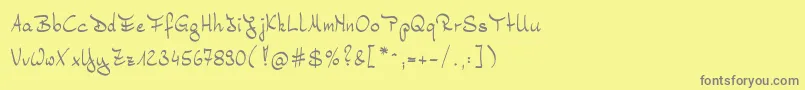 Bernd Font – Gray Fonts on Yellow Background