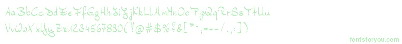 Bernd Font – Green Fonts on White Background
