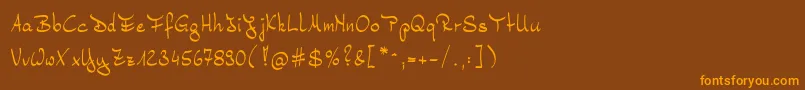 Bernd Font – Orange Fonts on Brown Background