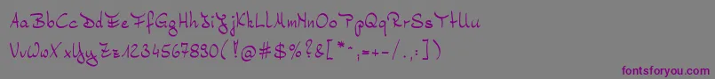 Bernd Font – Purple Fonts on Gray Background