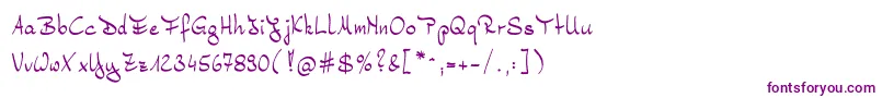 Bernd Font – Purple Fonts on White Background