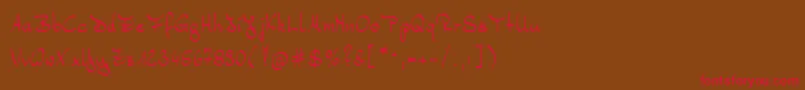 Bernd Font – Red Fonts on Brown Background