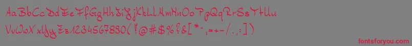 Bernd Font – Red Fonts on Gray Background