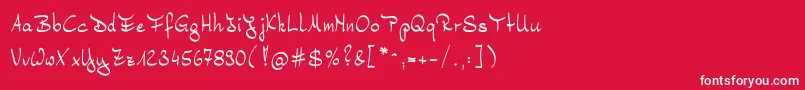 Bernd Font – White Fonts on Red Background