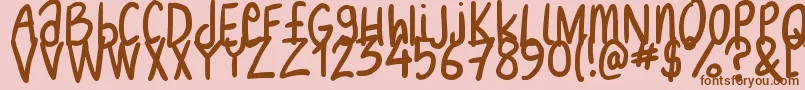 Nikofont Font – Brown Fonts on Pink Background