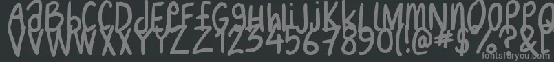 Nikofont-fontti – harmaat kirjasimet mustalla taustalla