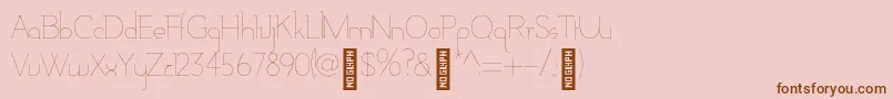 fuente AdelaideThin – Fuentes Marrones Sobre Fondo Rosa