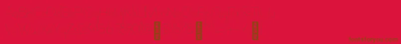 AdelaideThin-Schriftart – Braune Schriften auf rotem Hintergrund
