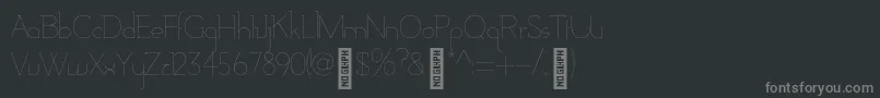 AdelaideThin-fontti – harmaat kirjasimet mustalla taustalla