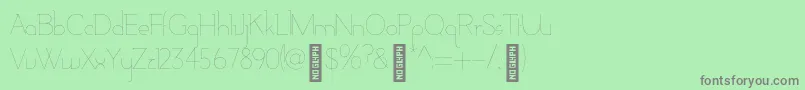 AdelaideThin Font – Gray Fonts on Green Background