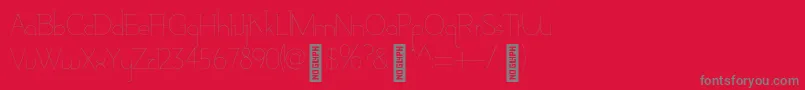 AdelaideThin Font – Gray Fonts on Red Background