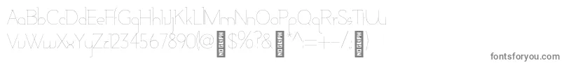 フォントAdelaideThin – 白い背景に灰色の文字