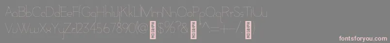フォントAdelaideThin – 灰色の背景にピンクのフォント