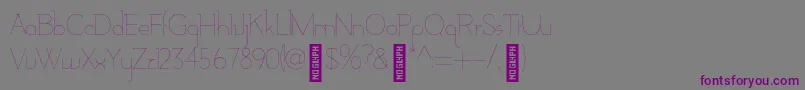 AdelaideThin Font – Purple Fonts on Gray Background