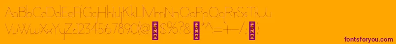 AdelaideThin Font – Purple Fonts on Orange Background