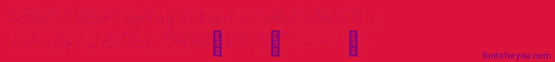 AdelaideThin Font – Purple Fonts on Red Background