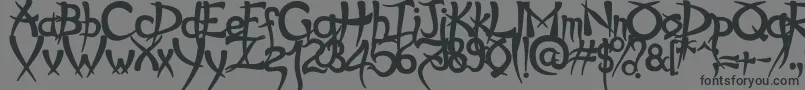PsychoBold-fontti – mustat fontit harmaalla taustalla