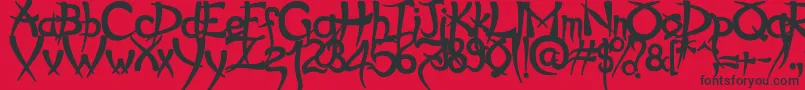 PsychoBold Font – Black Fonts on Red Background