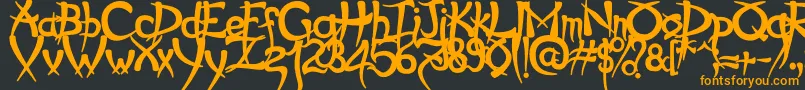 PsychoBold Font – Orange Fonts on Black Background