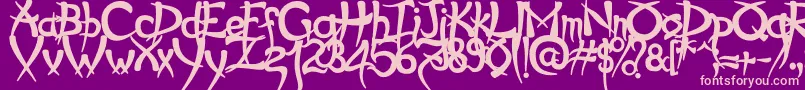 PsychoBold Font – Pink Fonts on Purple Background
