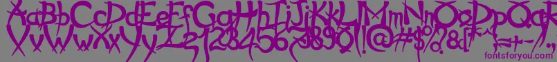 PsychoBold Font – Purple Fonts on Gray Background