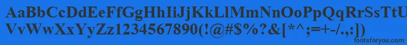 Шрифт GrecoRecutSsiBold – чёрные шрифты на синем фоне