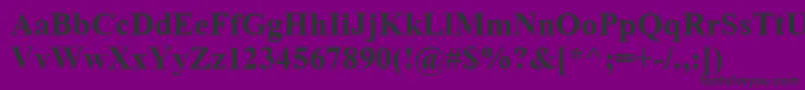 Шрифт GrecoRecutSsiBold – чёрные шрифты на фиолетовом фоне