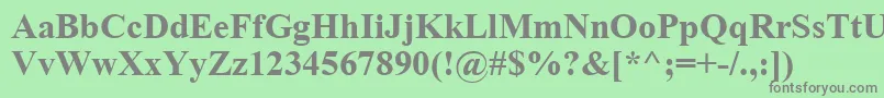 フォントGrecoRecutSsiBold – 緑の背景に灰色の文字