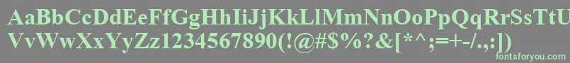 GrecoRecutSsiBold Font – Green Fonts on Gray Background