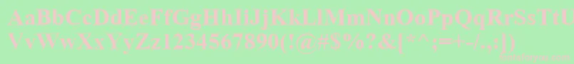 GrecoRecutSsiBold Font – Pink Fonts on Green Background