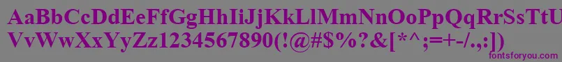 Шрифт GrecoRecutSsiBold – фиолетовые шрифты на сером фоне