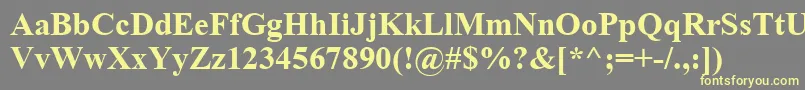 GrecoRecutSsiBold Font – Yellow Fonts on Gray Background