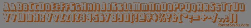Шрифт Greatlakesshadownf – коричневые шрифты на сером фоне