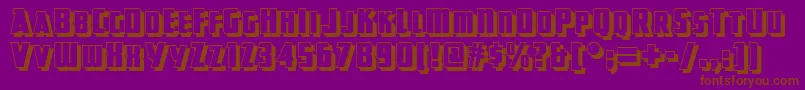 Greatlakesshadownf-fontti – ruskeat fontit violetilla taustalla