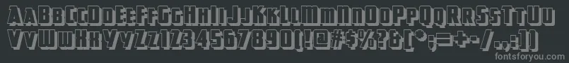 Шрифт Greatlakesshadownf – серые шрифты на чёрном фоне