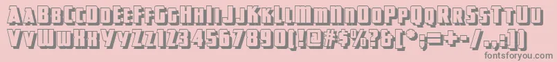 Greatlakesshadownf Font – Gray Fonts on Pink Background