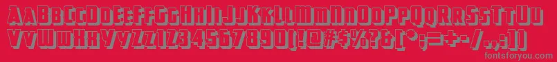 Greatlakesshadownf Font – Gray Fonts on Red Background