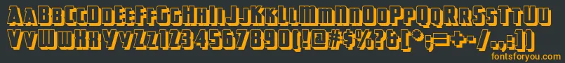 Greatlakesshadownf Font – Orange Fonts on Black Background