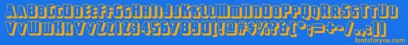 Greatlakesshadownf Font – Orange Fonts on Blue Background