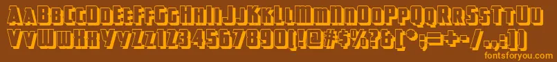 Greatlakesshadownf Font – Orange Fonts on Brown Background