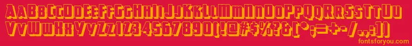 Greatlakesshadownf Font – Orange Fonts on Red Background