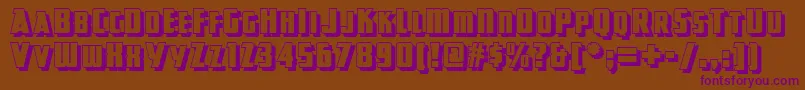 Greatlakesshadownf Font – Purple Fonts on Brown Background