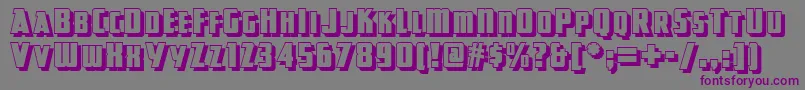 Greatlakesshadownf-Schriftart – Violette Schriften auf grauem Hintergrund