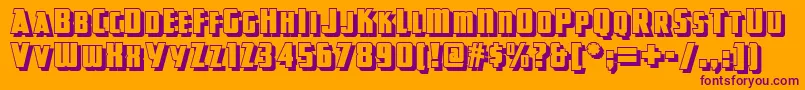 Police Greatlakesshadownf – polices violettes sur fond orange