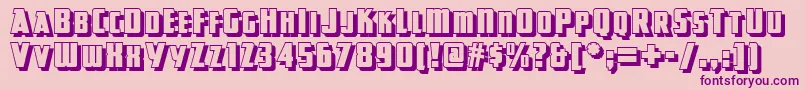 Greatlakesshadownf Font – Purple Fonts on Pink Background